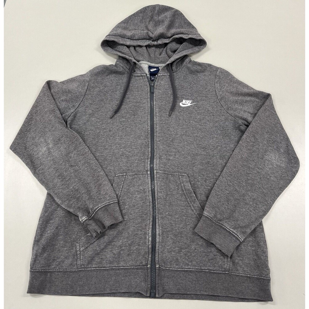 Women's Nike Gray Zip-up Hooded Sweatshirt, XL